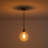 Luminaire suspendu sphère en verre transparent 1 lumière