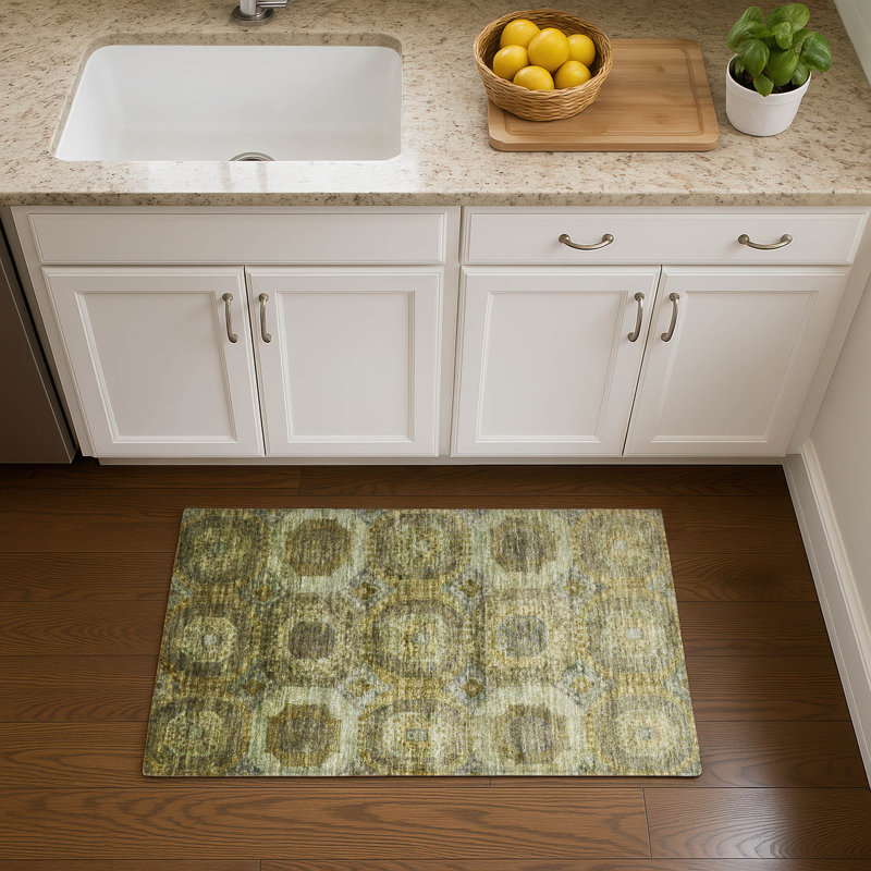 Premium Machine Washable Ralston AMF1944 Panels Rug, Rectangle 1'8" x 2'6"