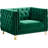 Michelle 44" W Tufted Velvet Armchair-2119286909