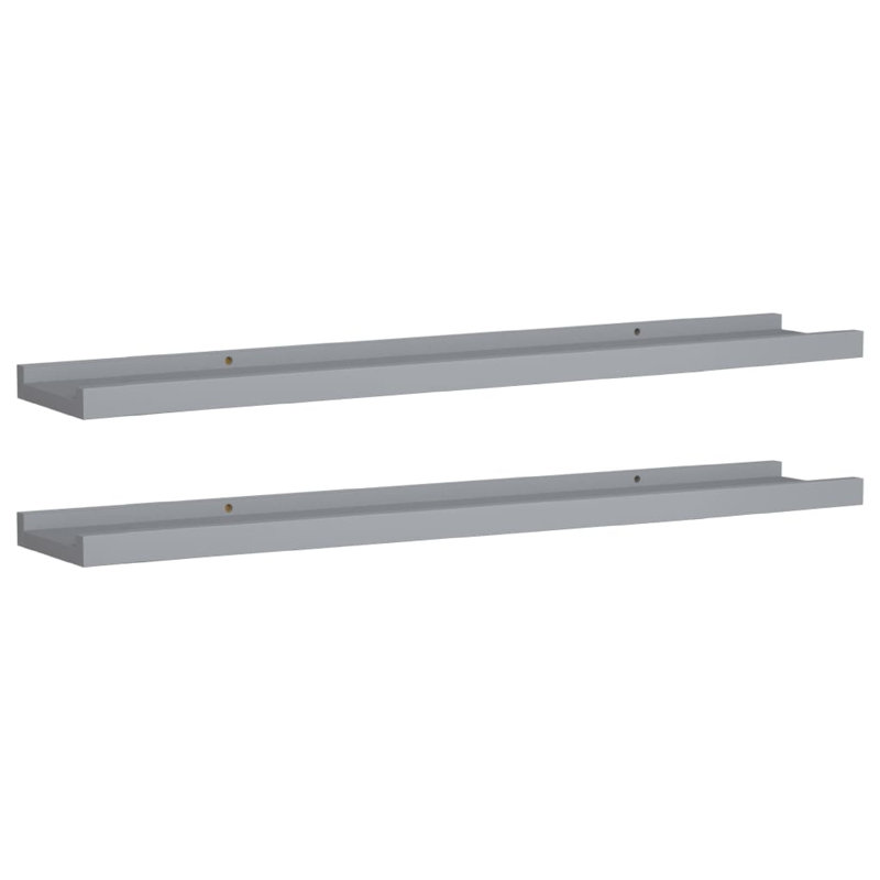 Ensemble de 2 tablettes murales Yuli, Brun chêne, 32 pouces