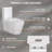 17" W ADA Compliant Ceramic One-Piece Toilet Dual Flush Toilet Soft Close Toilet with Comfort Chair Height Seat in White