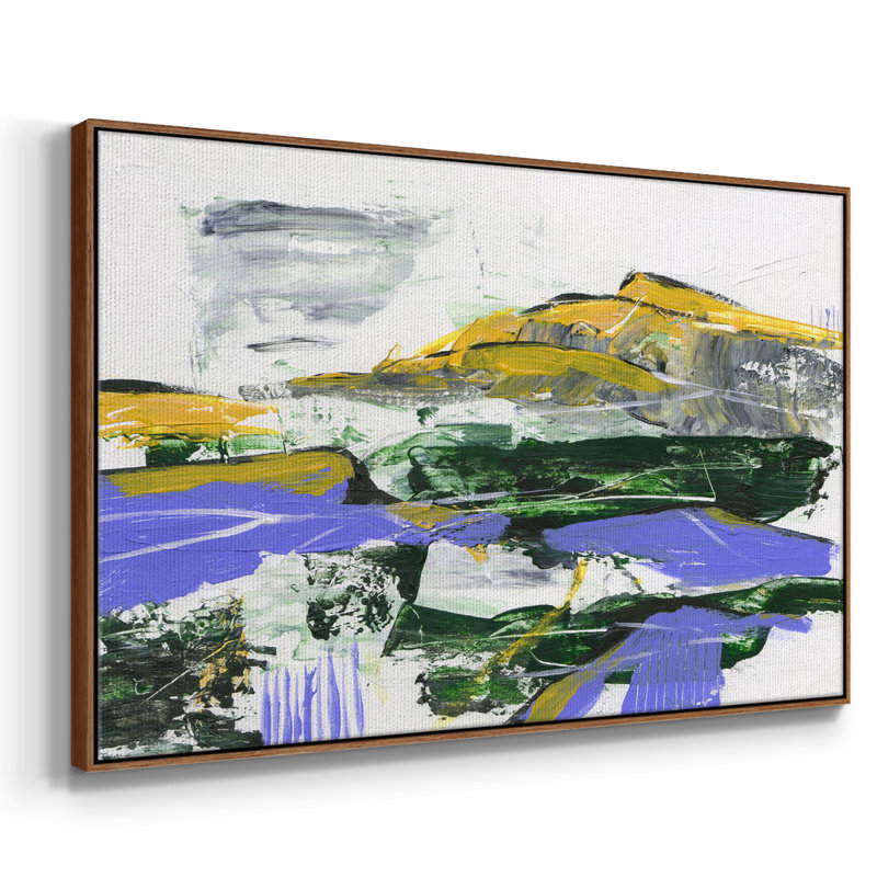 Silent Mountain Vi, reproduction d'art sur toile, H 25 po x l 37 po x P 2 po, Noyer