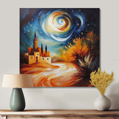 Starry Night Storm Over The Desert II - décor mural en métal, impression désertique