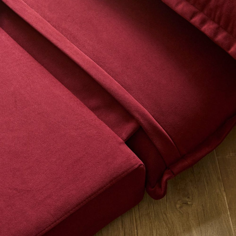 2 Seater Sofa Bed - Boucle, Double, Red