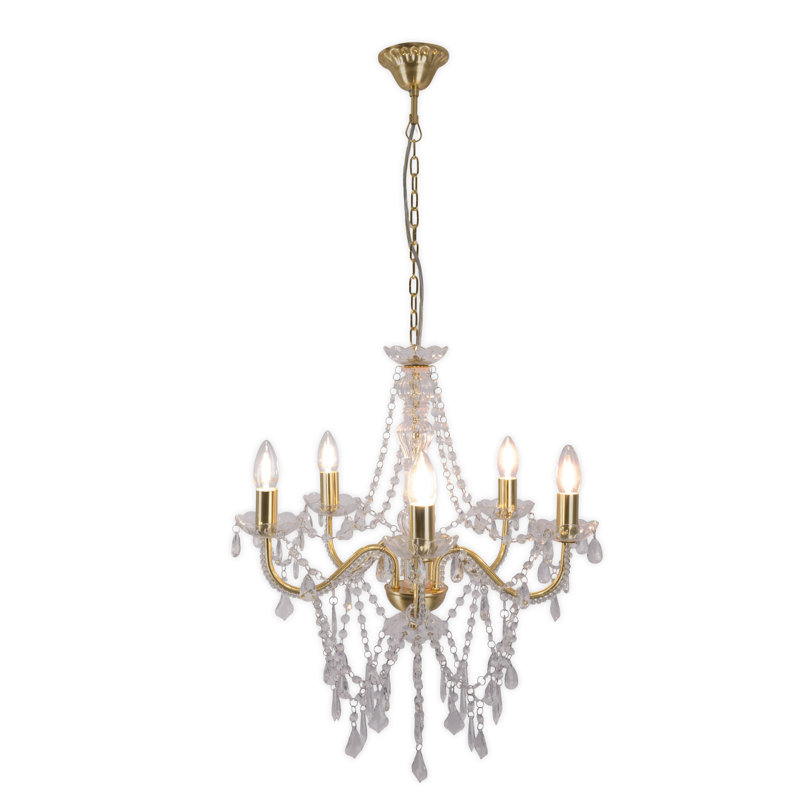 Saltaire 5 - Light Chandelier, Gold