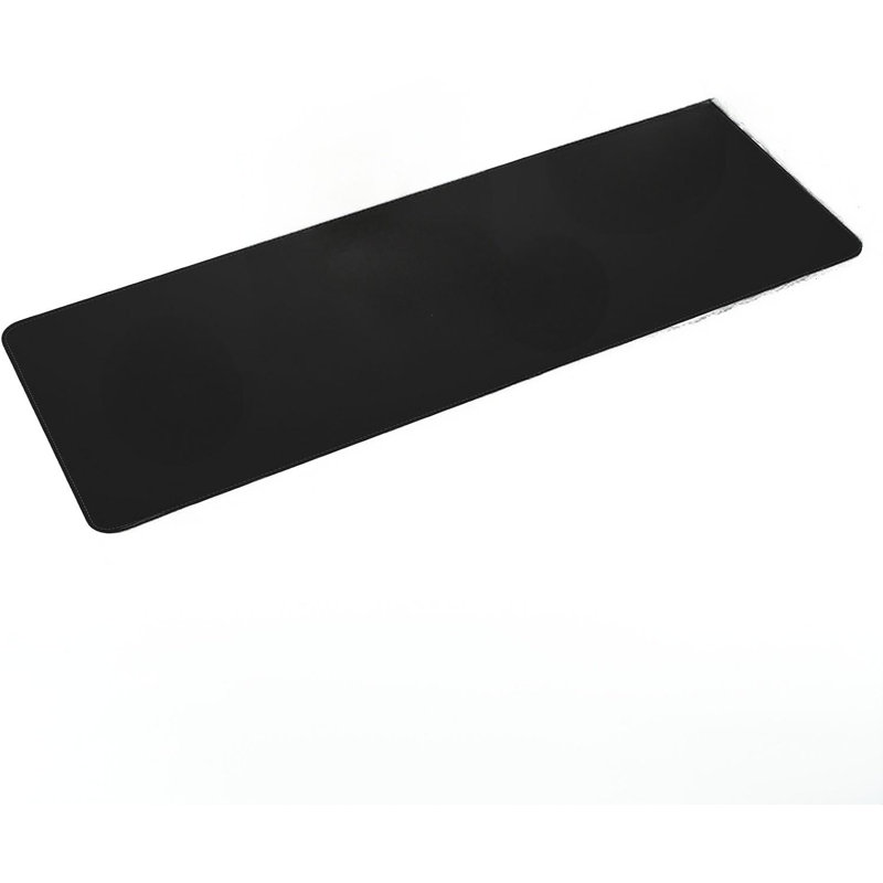 Grand tapis de bureau protecteur de sous-mains en cuir de liège naturel et en similicuir de 47,2 po x 17 po, tapis de bureau antidérapant, grand tapis de souris, sous-main imperméable pour bureau et maison (noir)