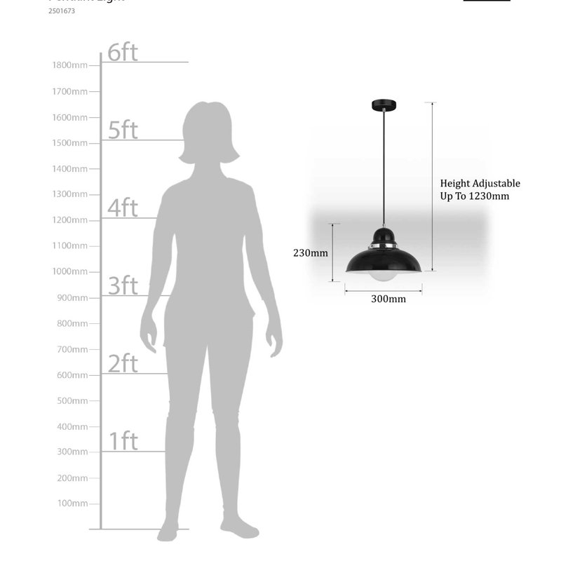 Sheri 1 - Light Dome Pendant, Black