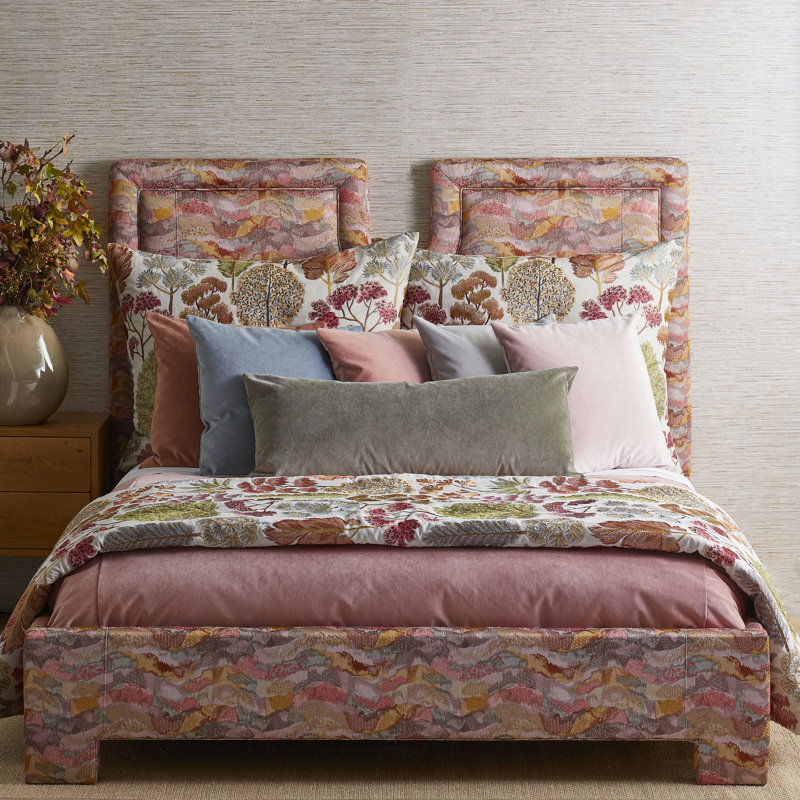Fresco Pillow Sham, Euro, Rhubarb