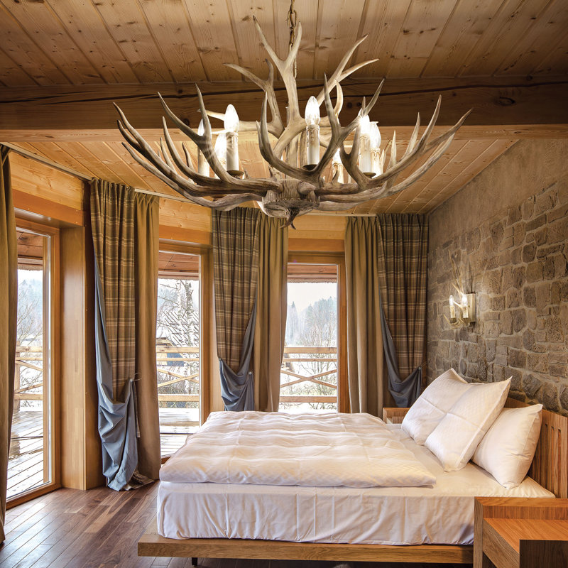 Chalet 8 - Light Candle Style Chandelier