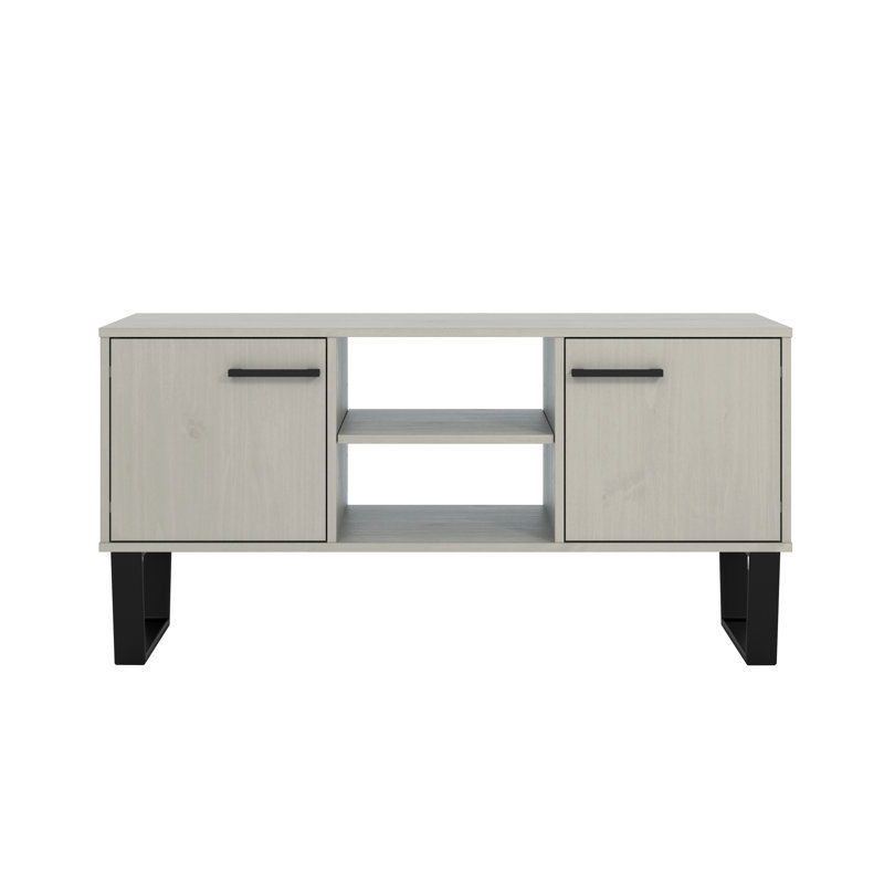 Endor Wide Screen Pine Timber TV Stand for TVs up to 60" industrial design, Grey