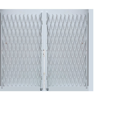 The double folding security gate 81 inches high, 188 inches wide