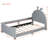 Upholstered Daybed With Rabbit Ear Shaped Headboard-1512888249