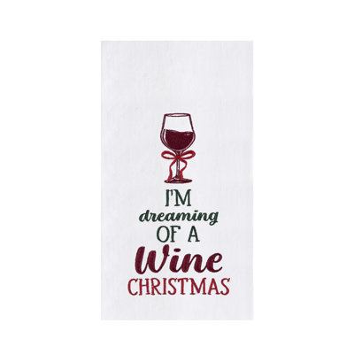 Serviette de Noël «Wine Drink with Ribbon Party Party»