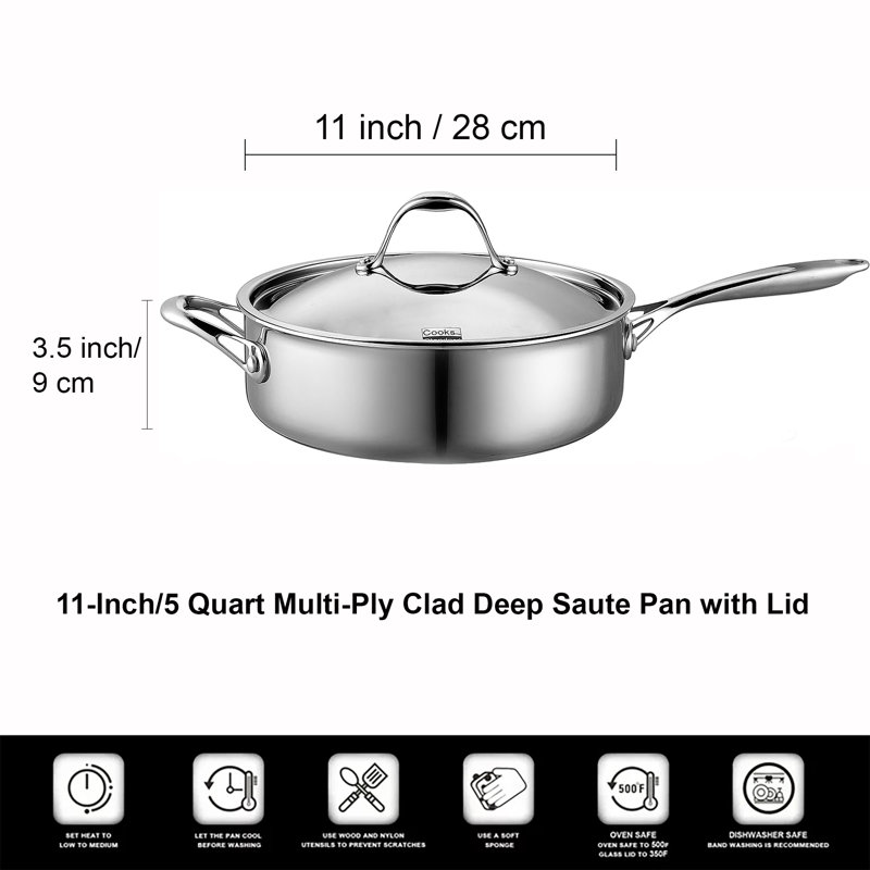 Stainless Steel Non-Stick Skillet