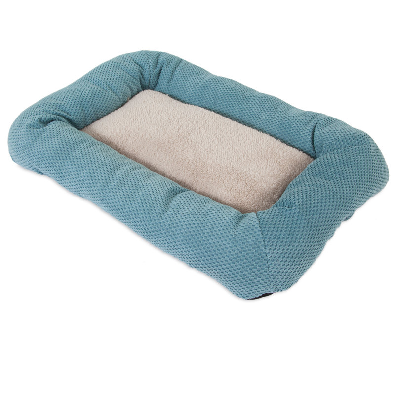 Traversin Snoozzy Mod Chic, Grand (l 35 po x P 21,5 po x H 2,75 po), Bleu sarcelle