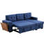 Coussin bleu à 3 coins avec jet, conception convertible de rangement, dossier à boutons, lin, doux et confortable, convient aux coins de la pièce, 92 po de largeur, 53 po de profondeur, 34,5 po de hauteur, 198,5 lb en forme de L multifonctionnel-385356652