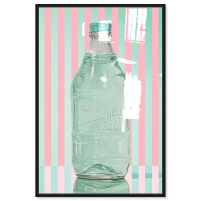 Oliver Gal Californian Summer Sip Fashion and Glam - Hand-Applied Glass Coat Framed Canvas Art