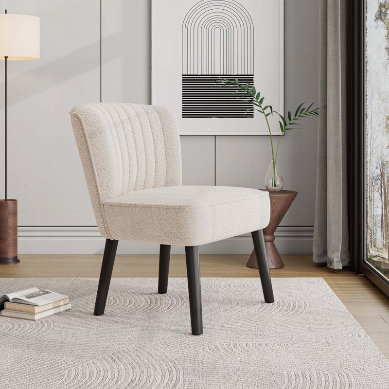 Fauteuil sans dossier Shellback, Blanc