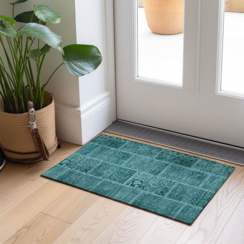 Patchwork Indoor / Outdoor Rug, Rectangle 1'8" x 2'6"