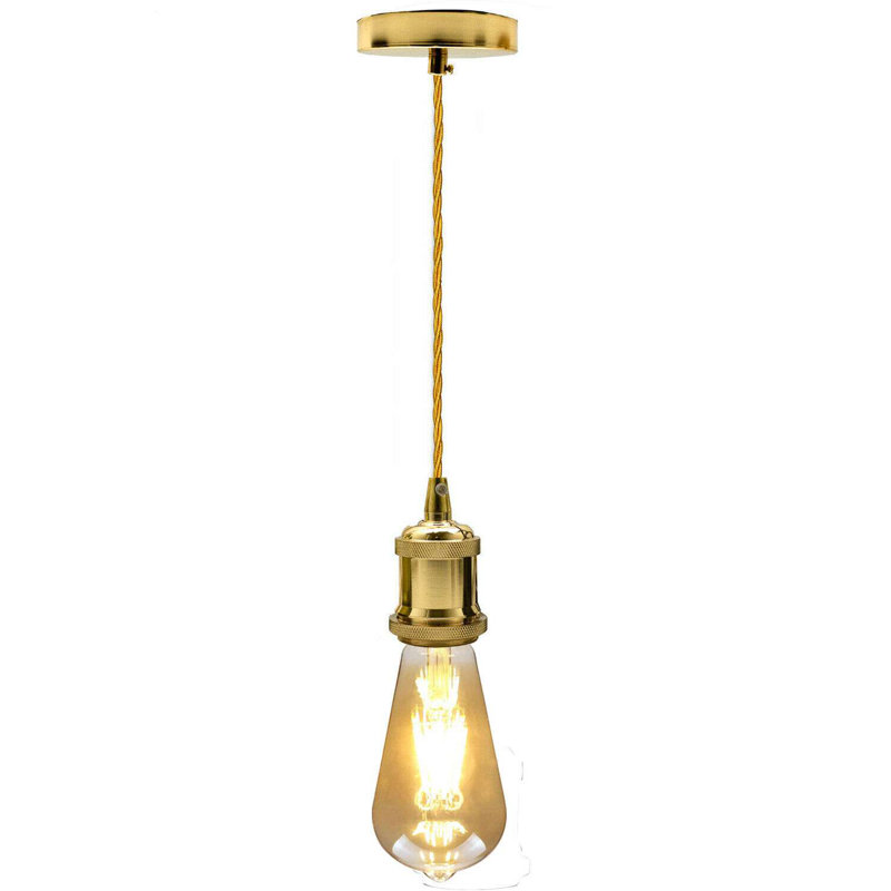 1 - Light Simple Pendant, French Gold