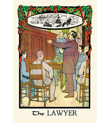 The Lawyer by H.O. Kennedy - Unframed Graphic Art