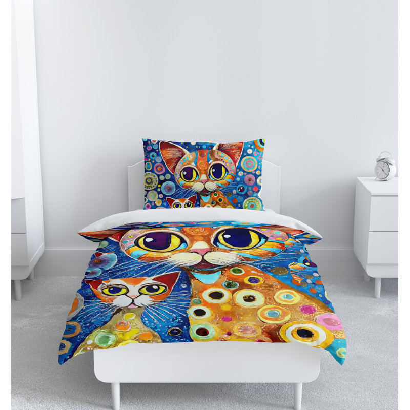 Modern & Contemporary Polyester Duvet Cover, Twin Duvet Cover + 1 Queen Sham