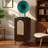Nut-brown+Green Rectangular Solid Wood+Copper Media Players