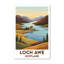 Loch Awe, Scotland - Highland Romance Travel Poster featuring Kilchurn Castle and Serene Loch. Giclee Print on Wrapped Canvas. Wall Art, Home Decor - Natural Landmarks, Scotland 1 Piece Wrapped Canvas Wall Art-1956033544