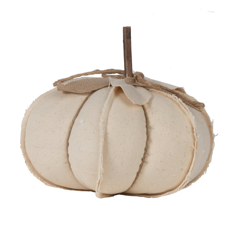 S/2 D9x5" Burlap Pumpkin
