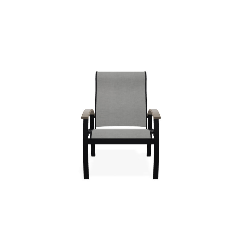 Chaise de patio Askar, Désert, Alliage Sunbrella®, Noir texturé
