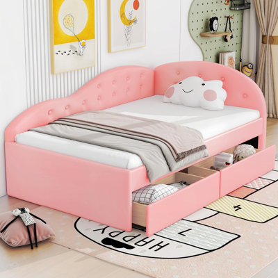 Dimassino Upholstered Bed with Drawers
