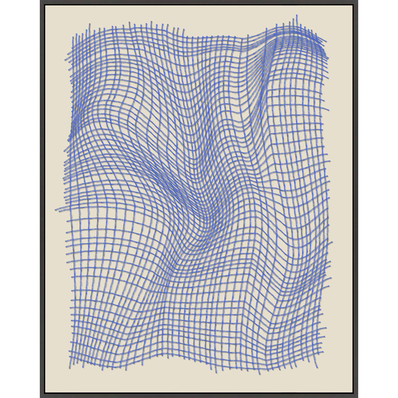 Netting 4 Print by Jacques Pilon, Black Single Structure Framed Canvas, 30" H x 24" W x 1.25" D