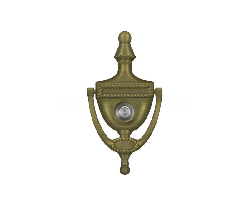 015E5BA384464CFAB7ACD1A4D3DB1F02 Porte heurtoir-visionneuse, corde victorienne en laiton antique, Laiton antique