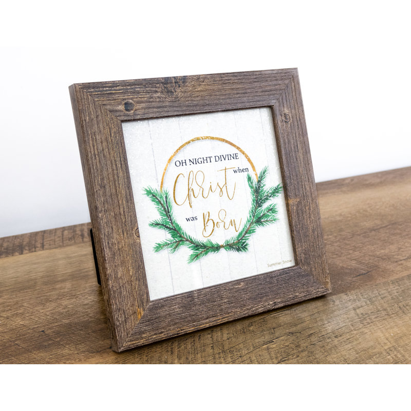 Ensemble de cadres photo en bois brun / blanc / vert