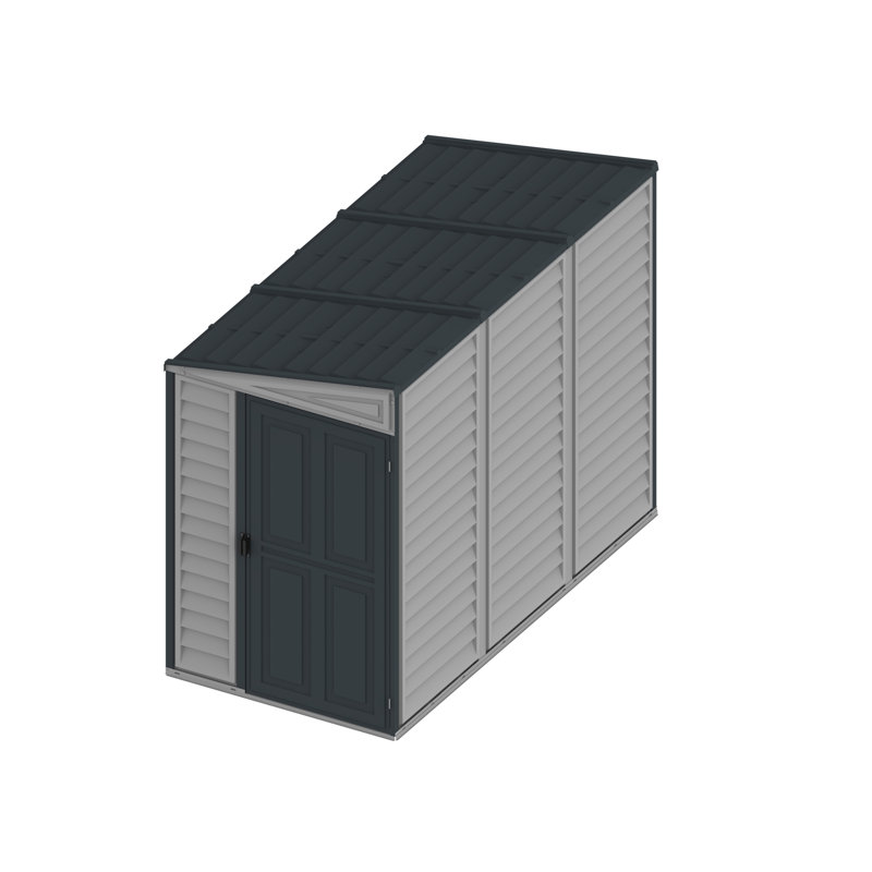 4 ft. W x 8 ft. D Plastic Pent Storage Shed