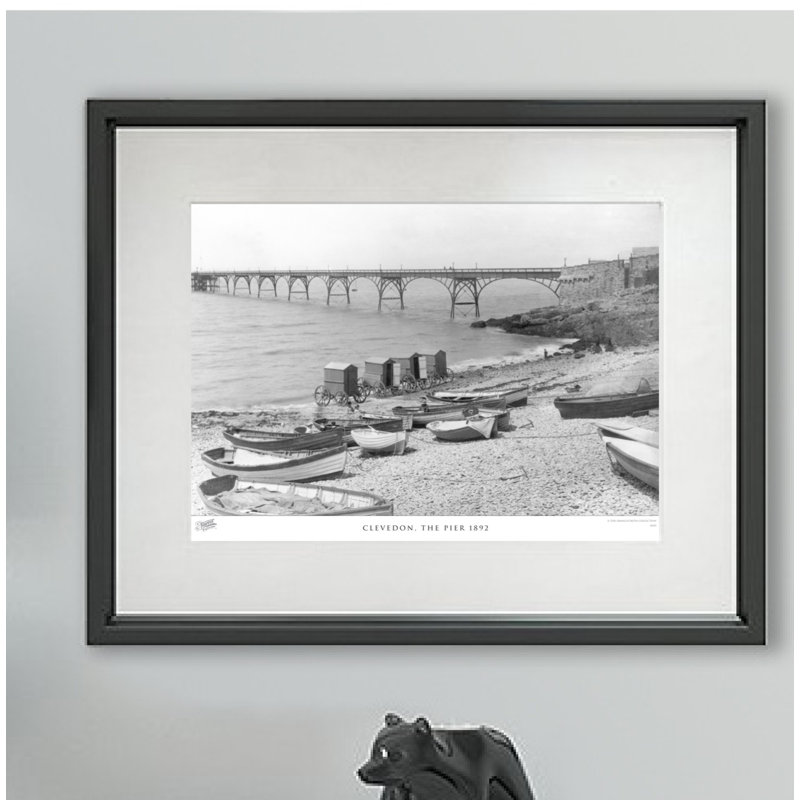 Clevedon, the Pier 1892 1 Piece Single Picture Frame Wall Art, 45cm H X 60cm W x 2cm D