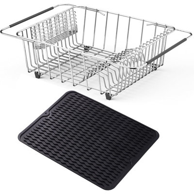 Égouttoir à vaisselle en acier inoxydable (L 15,2 po x l 13 po x H 5,8 po)