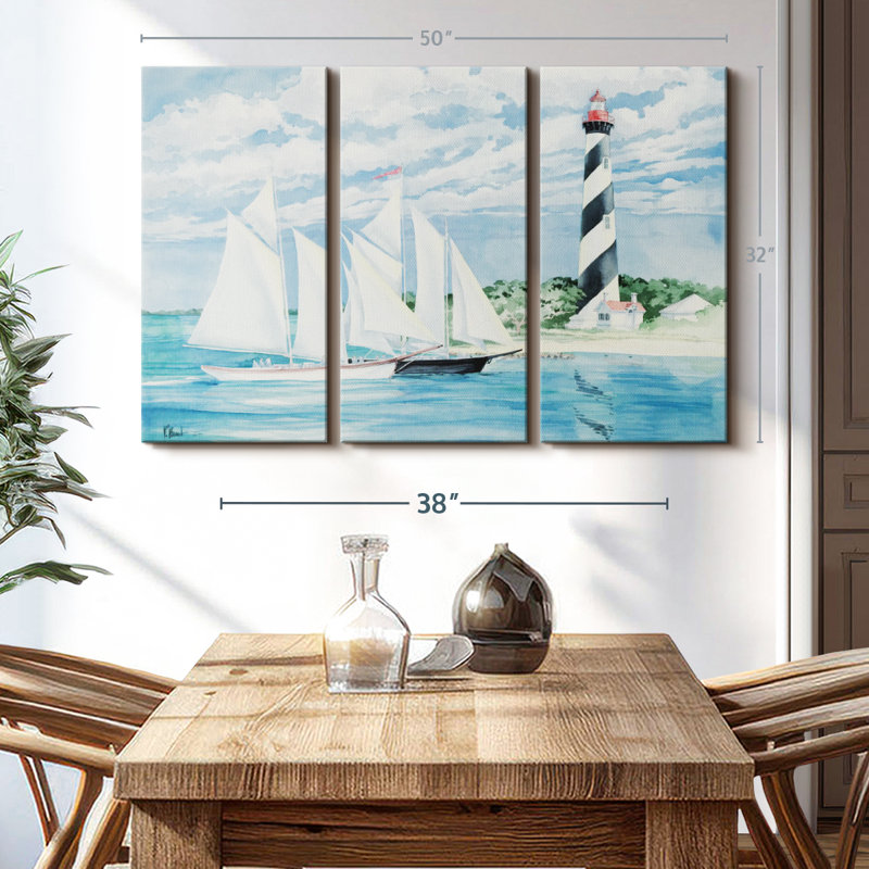 «Passing The Light», 3 pièces sur toile, H 32 po x l 50 po x P 1,25 po