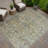 Machine Washable Indoor/Outdoor Chantille ACN2324 Ikat Rug-1736530205