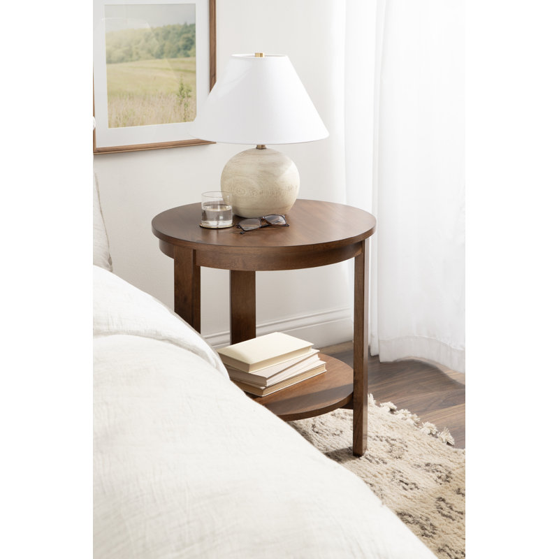 Table d'appoint Aamnah, Noyer brun, H 24 po x l 22 po x P 22 po