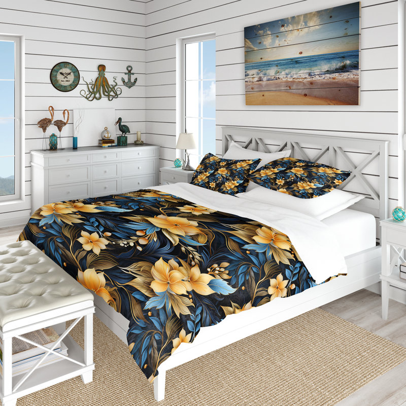 Tropical Twilight Ii Tropical Pattern - Ensemble de housse de couette tropical