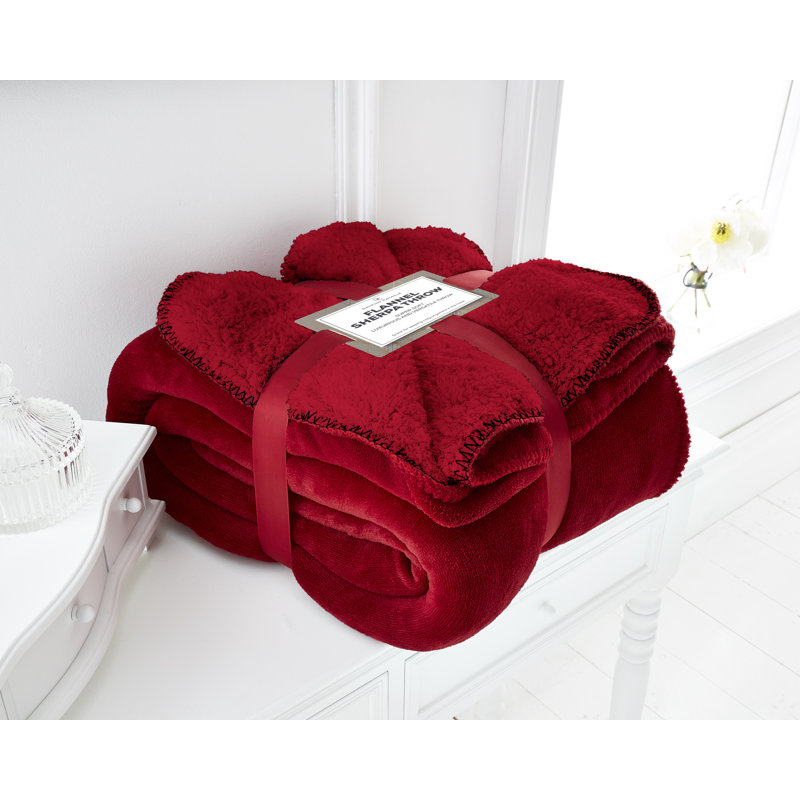 Throw Blanket, Red, W150 x L200cm