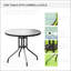 Ensemble repas 6 pièces avec parasol, chaises pliantes et table en verre trempé Outsunny
