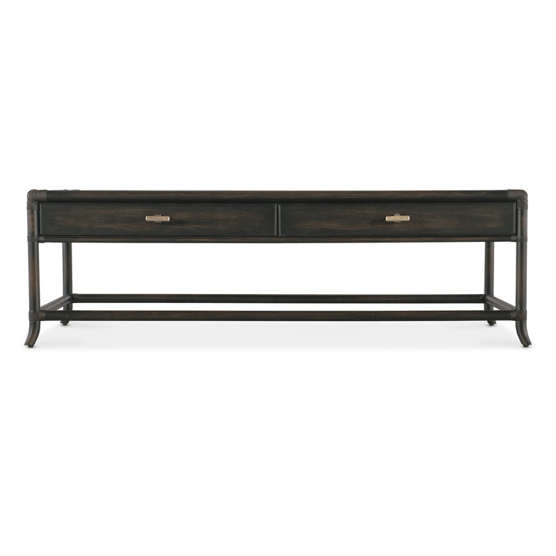 Retreat Pole Rattan Cocktail Table, Black Sand