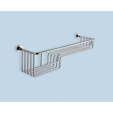 WS Bath Collections Rosa Drill / Screw Stainless Steel Shower Shelf