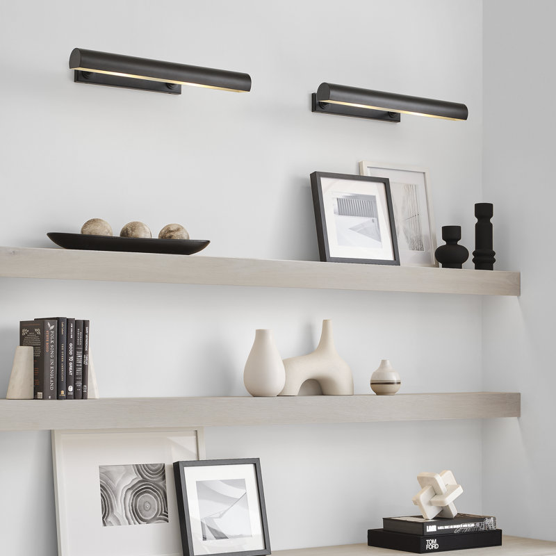 Kenyon Dimmable Wall Mounted Picture Light, Black, 2.38" H x 30" W x 10.3" D