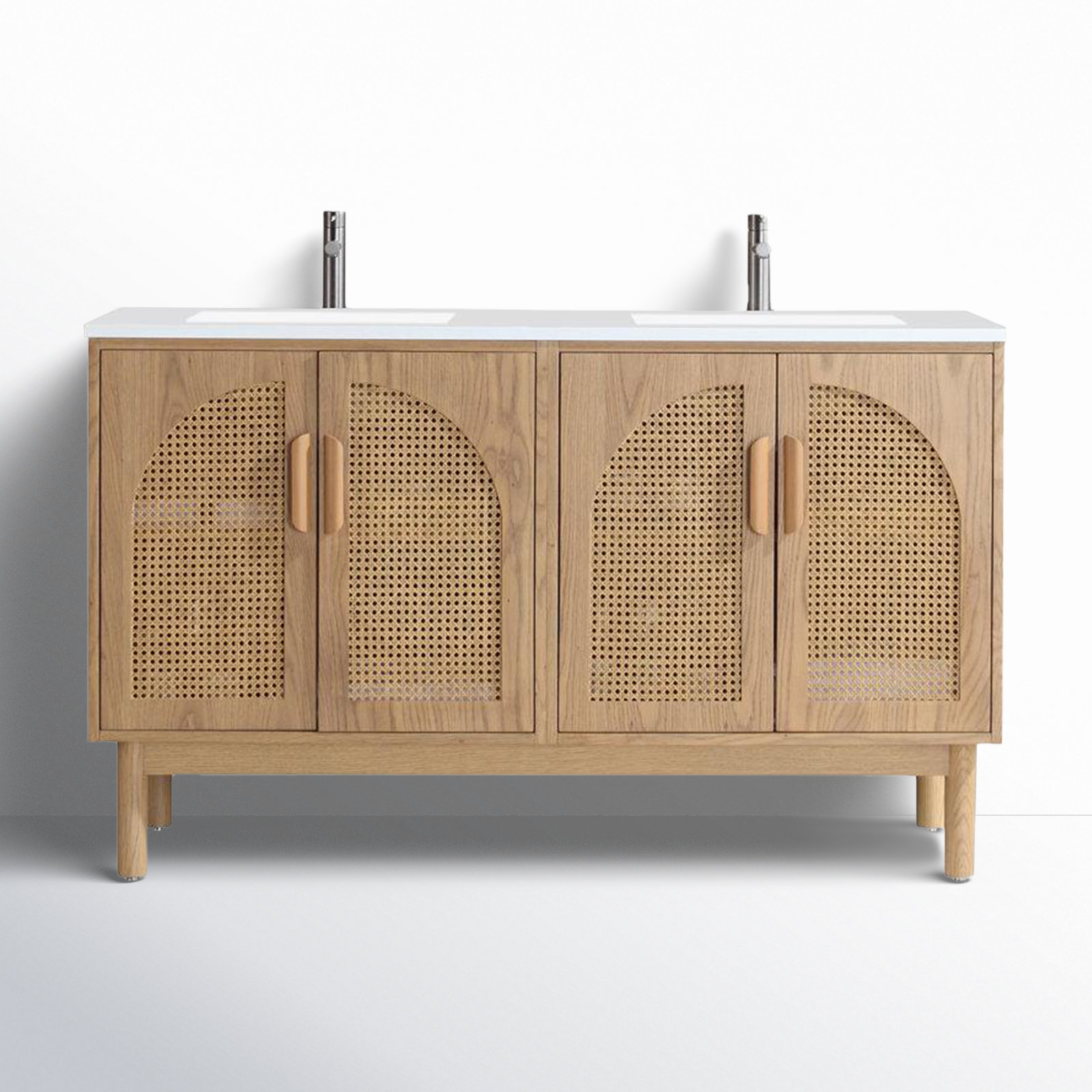 Emir 59" Cedar Double Bathroom Vanity, Yellow