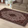 Emanuel Machine Woven Flatwave Cream and Rust Non Skid Backing Polyester Rug