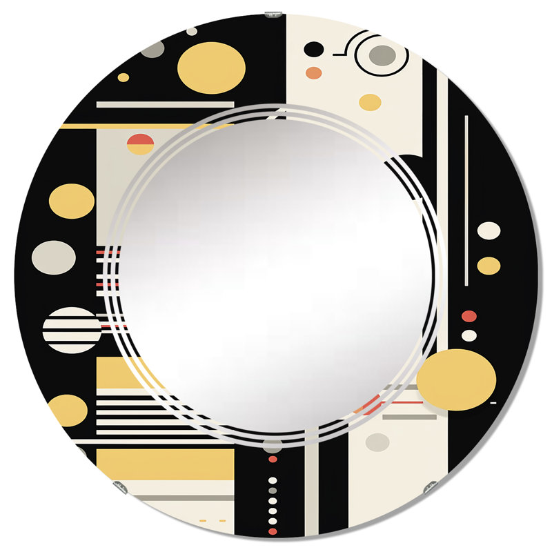 Greymont - Miroir mural moderne rond, 32 po x 32 po