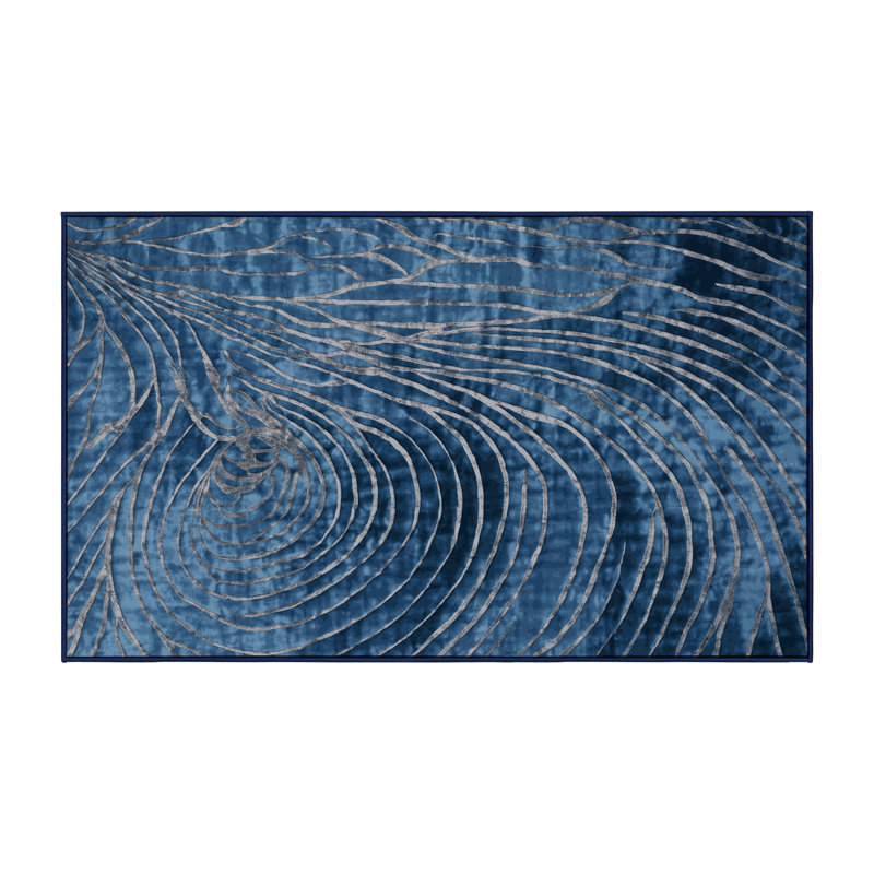 Machine Washable Gray Area Rug, Rectangle 5' x 7'